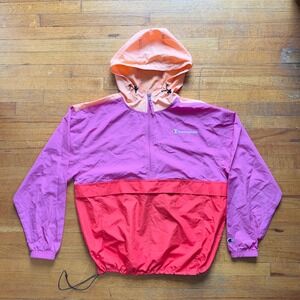 Champion Pullover Softshell Jacket Color‎ Block Activewear Lightweight Large